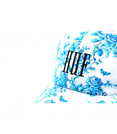 casquette fleurs Huf blanc